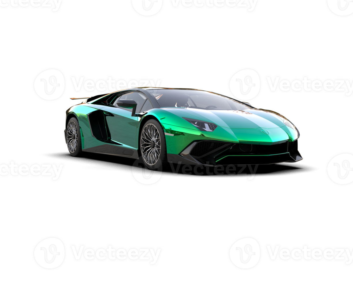 Realistic sport car isolated on background. 3d rendering - illustration png