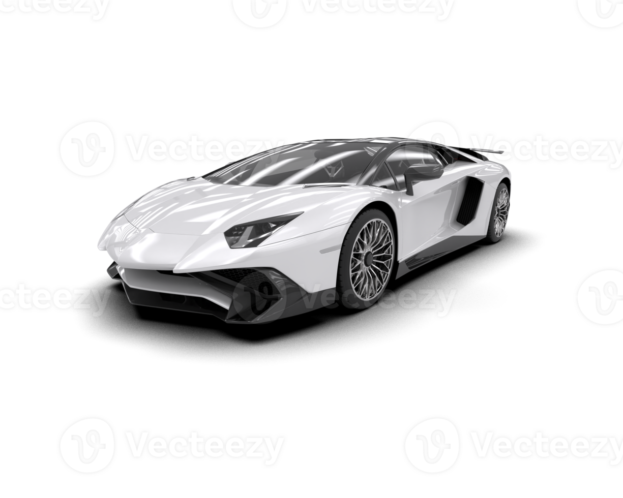 Realistic sport car isolated on background. 3d rendering - illustration png