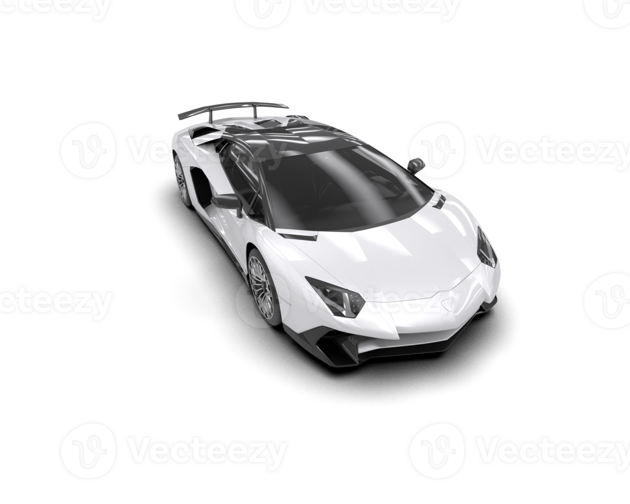 Realistic sport car isolated on background. 3d rendering - illustration png