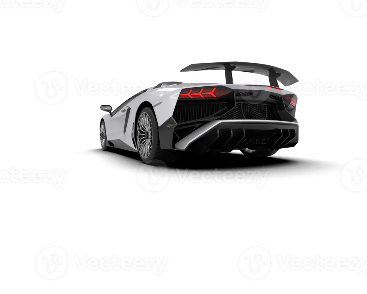 Realistic sport car isolated on background. 3d rendering - illustration png