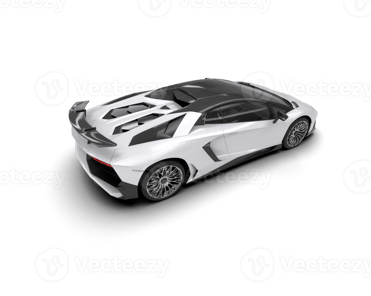 Realistic sport car isolated on background. 3d rendering - illustration png