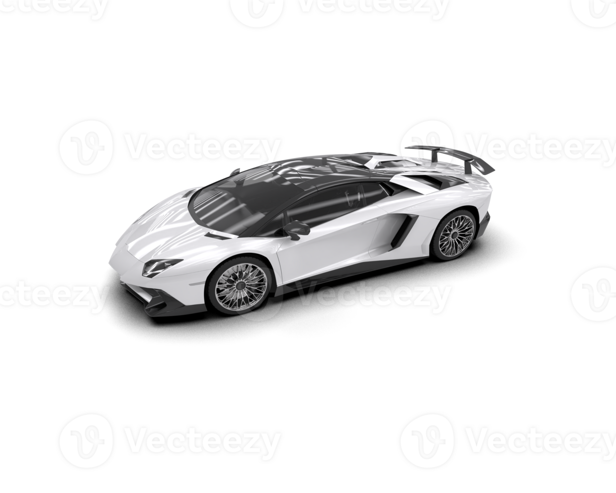 Realistic sport car isolated on background. 3d rendering - illustration png