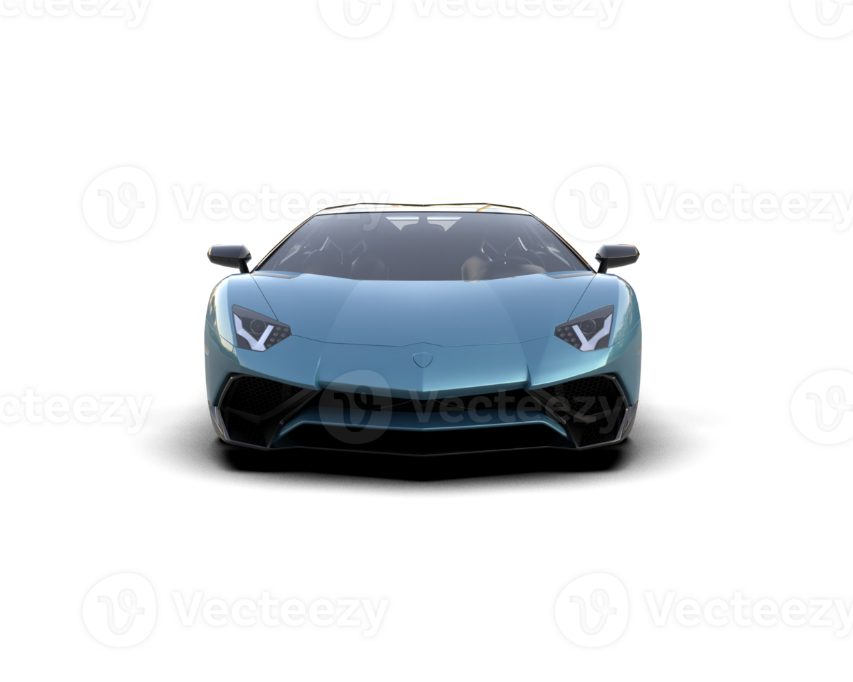 Realistic sport car isolated on background. 3d rendering - illustration png