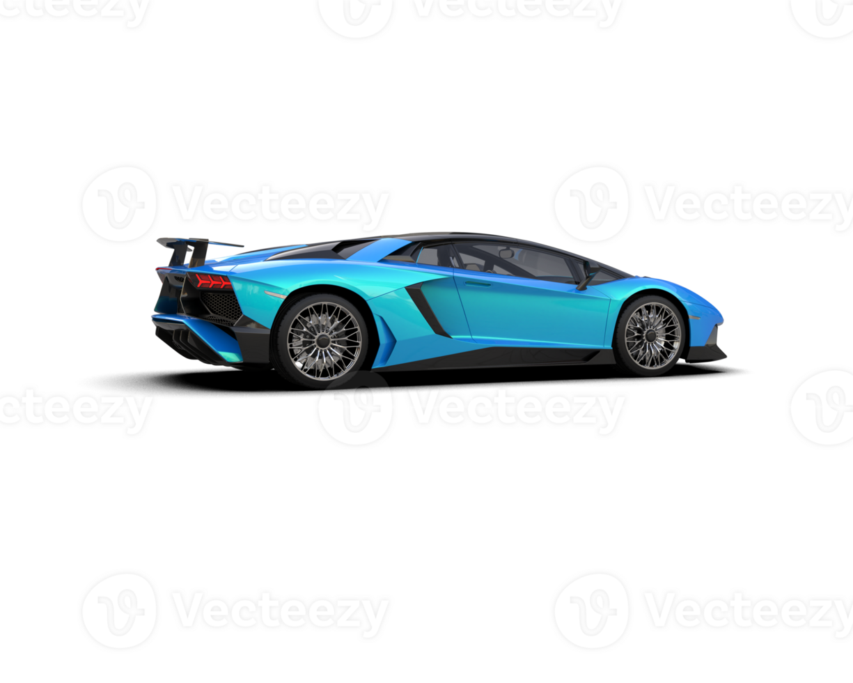 Realistic sport car isolated on background. 3d rendering - illustration png