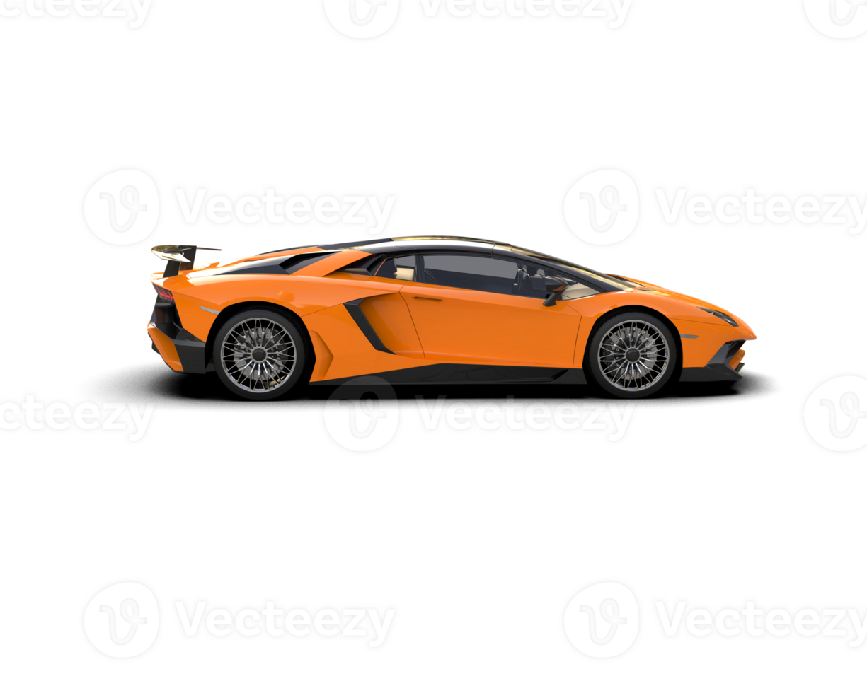 Realistic sport car isolated on background. 3d rendering - illustration png