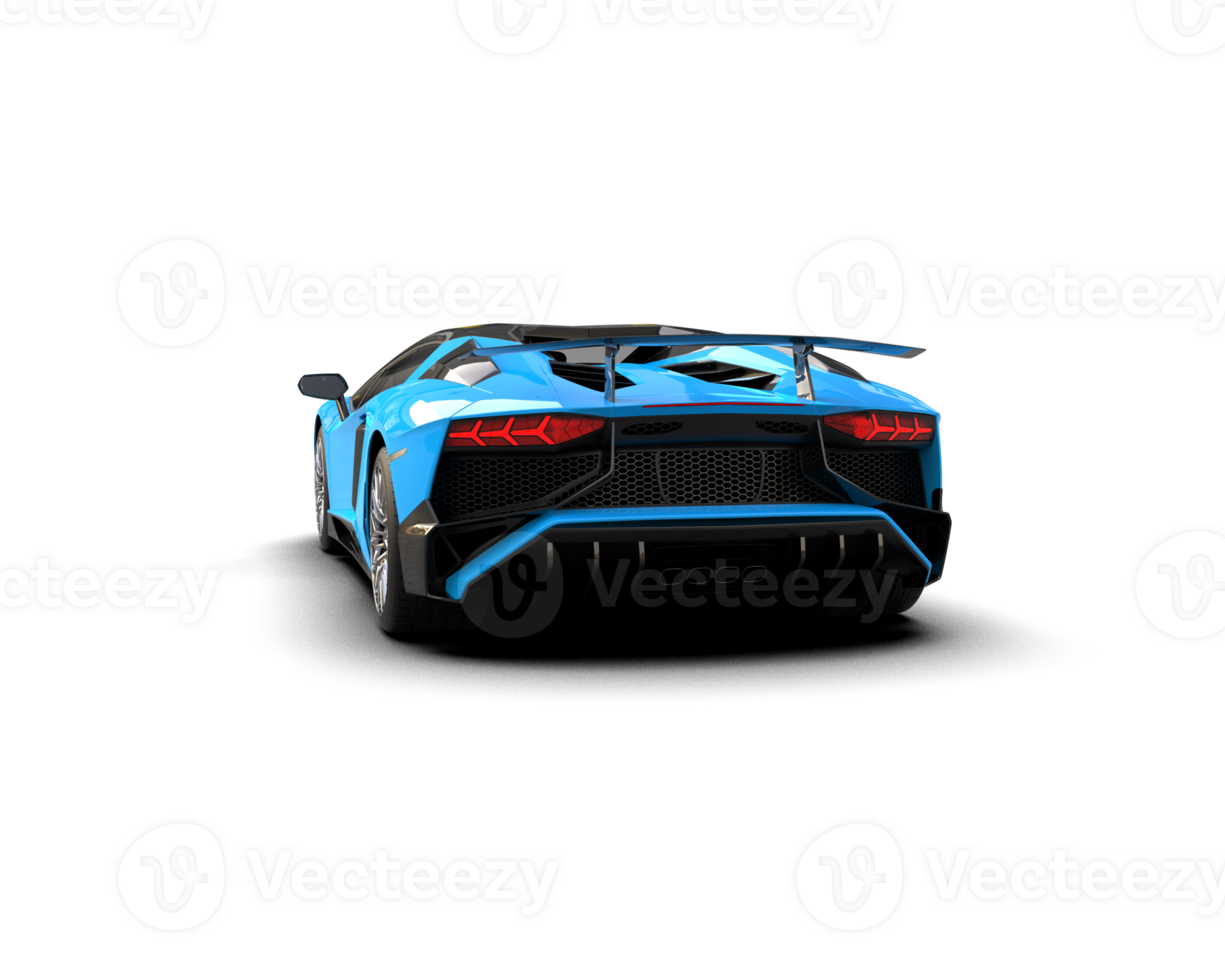Realistic sport car isolated on background. 3d rendering - illustration png