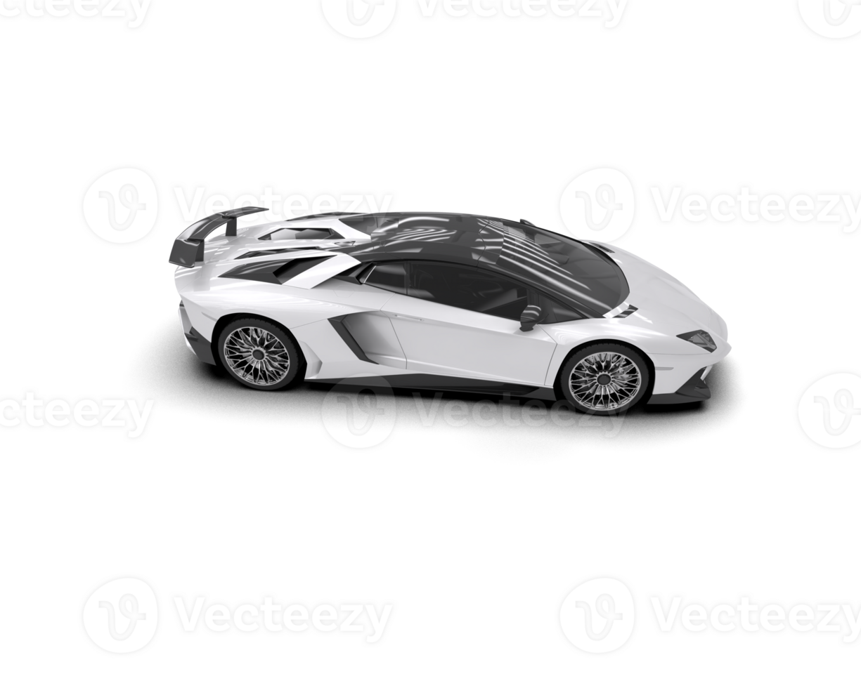 Realistic sport car isolated on background. 3d rendering - illustration png