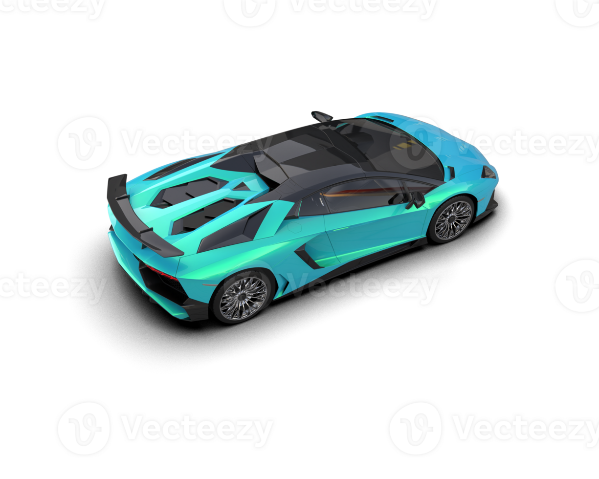 Realistic sport car isolated on background. 3d rendering - illustration png
