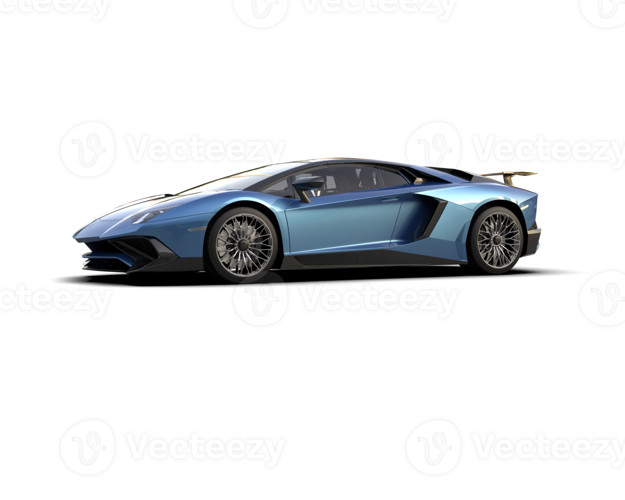 Realistic sport car isolated on background. 3d rendering - illustration png