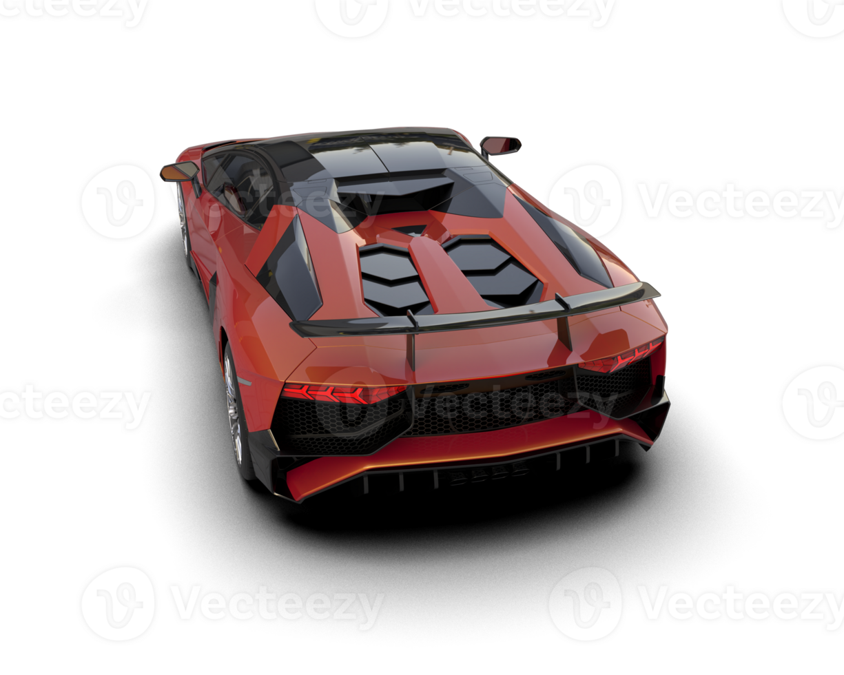 Realistic sport car isolated on background. 3d rendering - illustration png