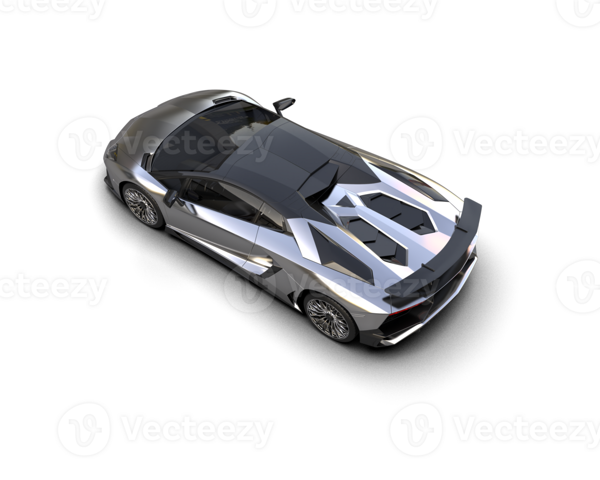 Realistic sport car isolated on background. 3d rendering - illustration png