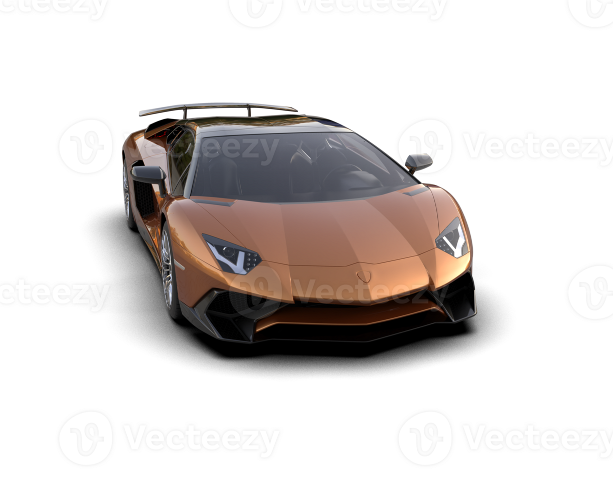 Realistic sport car isolated on background. 3d rendering - illustration png
