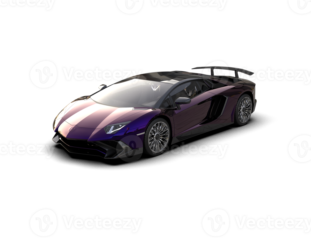 Realistic sport car isolated on background. 3d rendering - illustration png