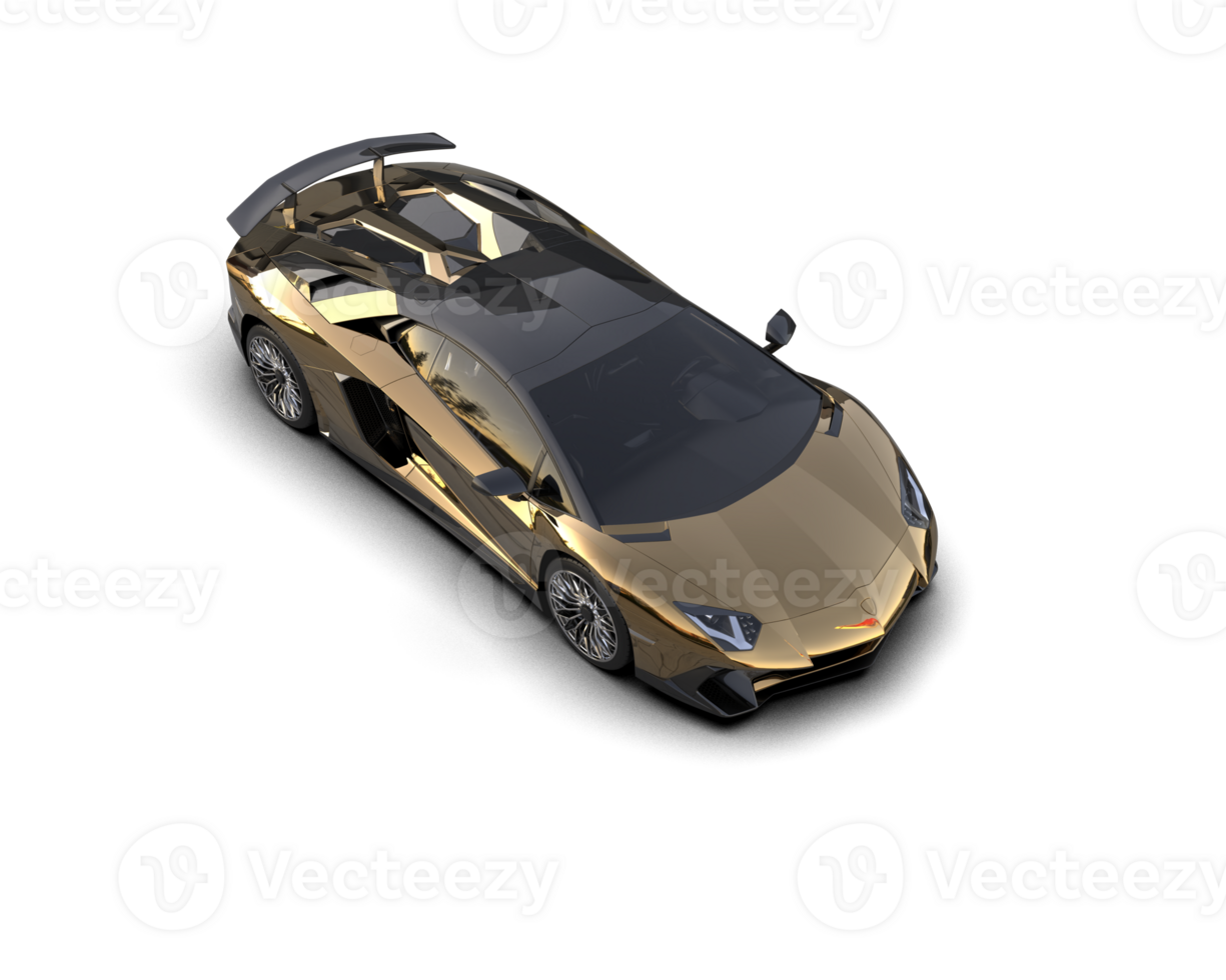 Realistic sport car isolated on background. 3d rendering - illustration png