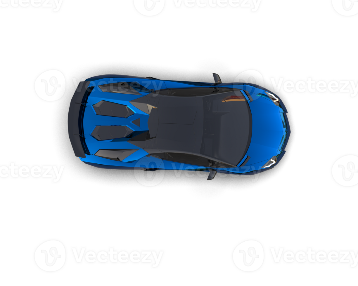 Realistic sport car isolated on background. 3d rendering - illustration png
