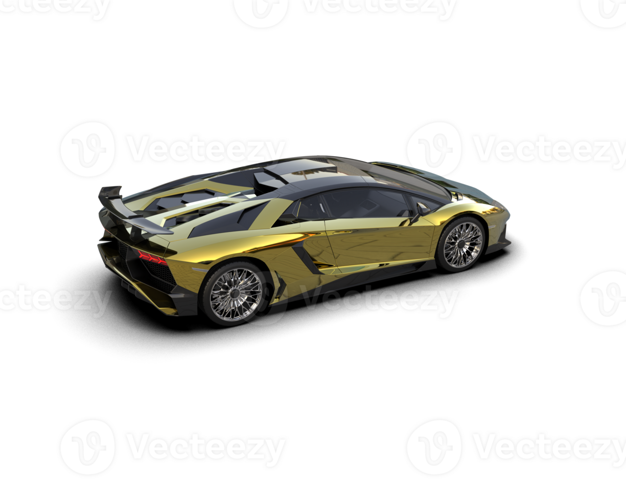 Realistic sport car isolated on background. 3d rendering - illustration png