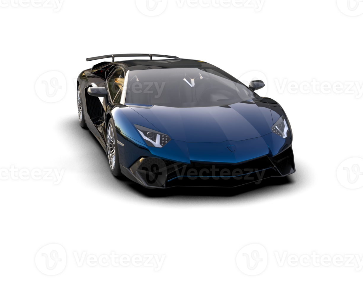 Realistic sport car isolated on background. 3d rendering - illustration png