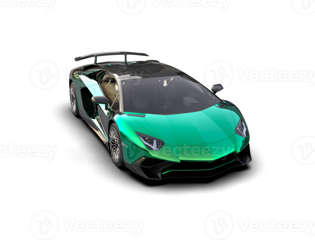 Realistic sport car isolated on background. 3d rendering - illustration png
