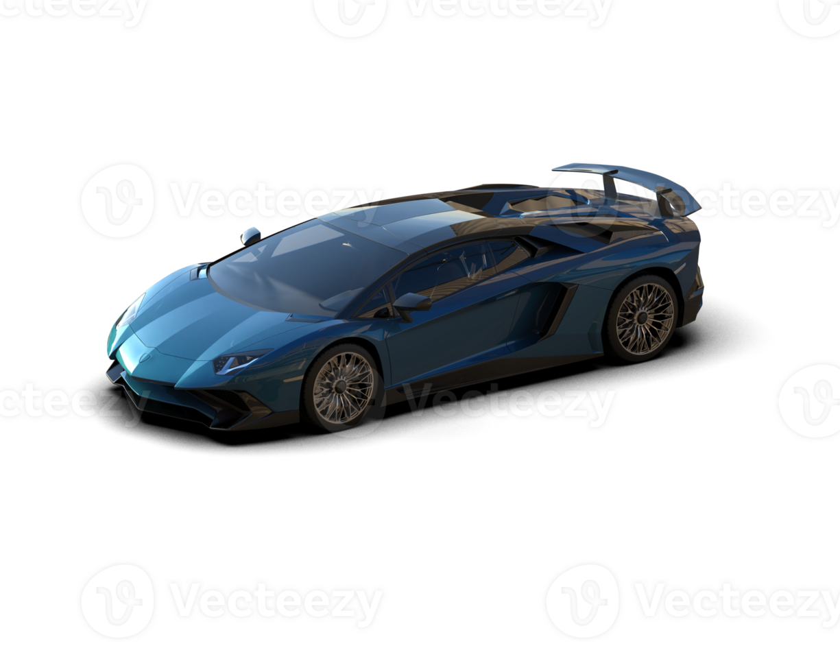 Realistic sport car isolated on background. 3d rendering - illustration png