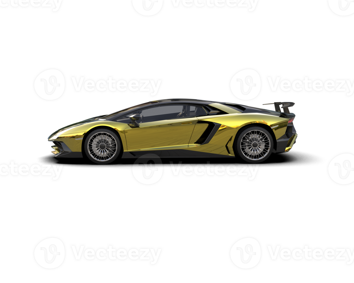Realistic sport car isolated on background. 3d rendering - illustration png
