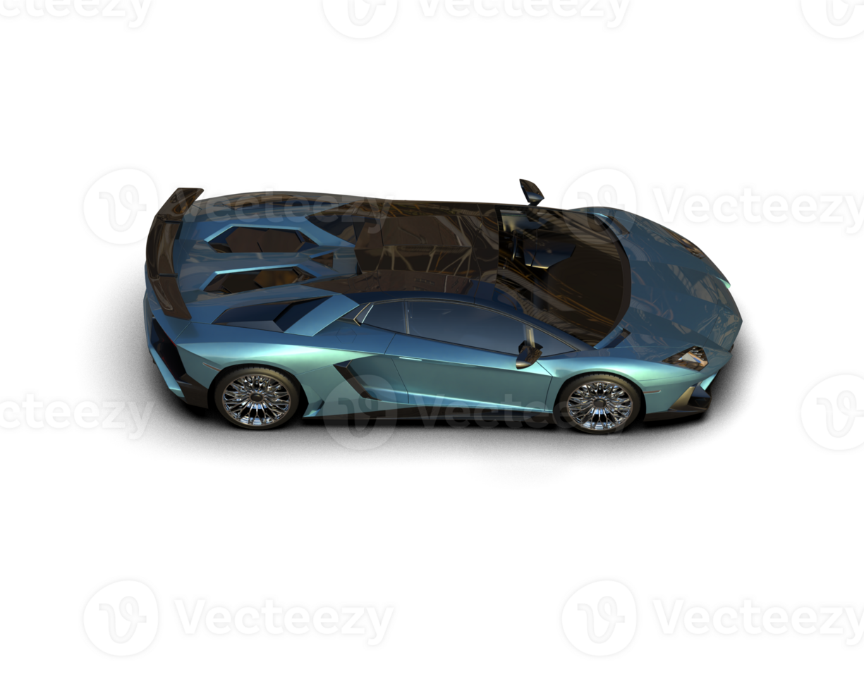 Realistic sport car isolated on background. 3d rendering - illustration png