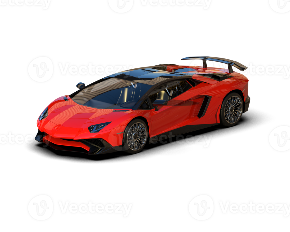 Realistic sport car isolated on background. 3d rendering - illustration png