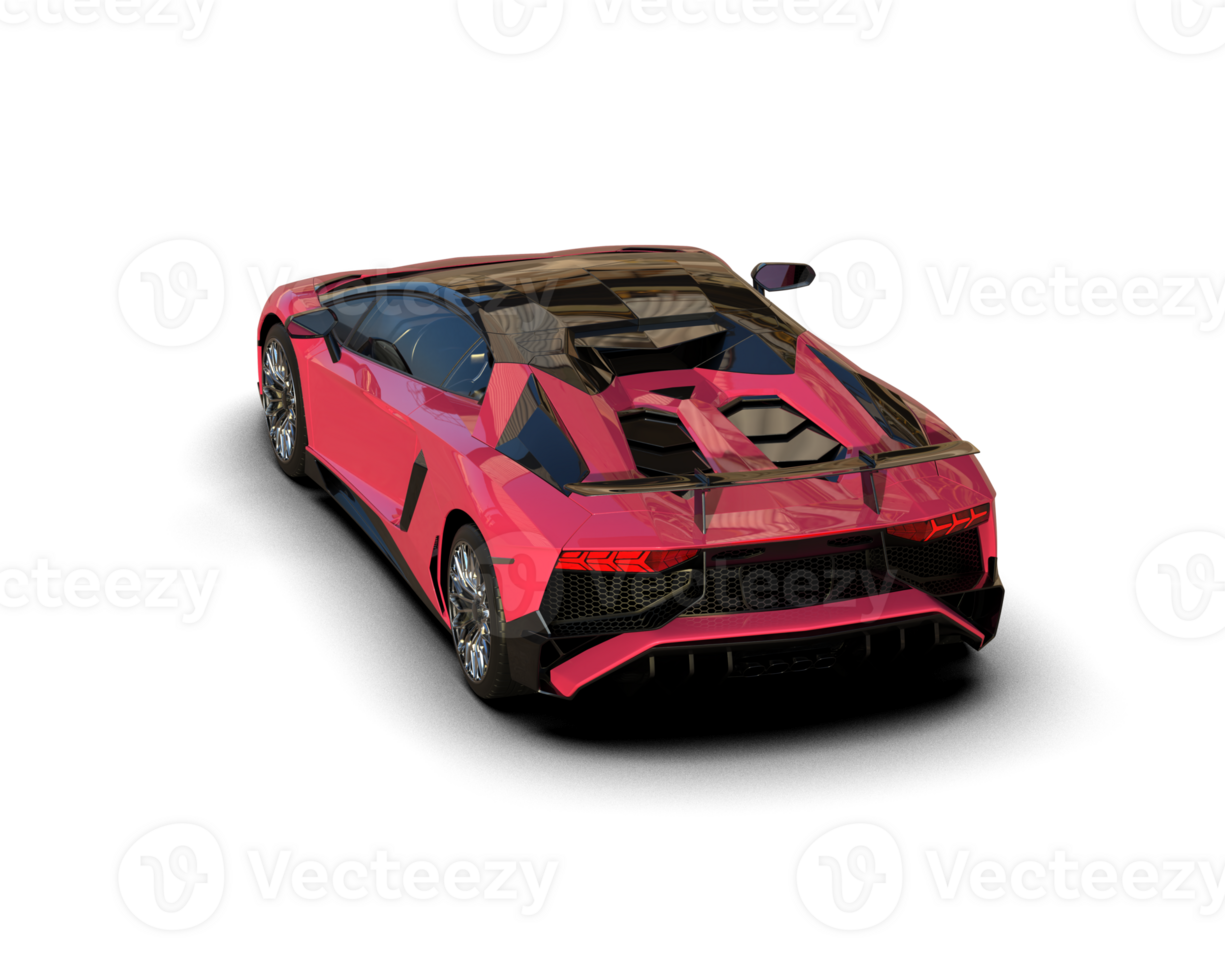 Realistic sport car isolated on background. 3d rendering - illustration png