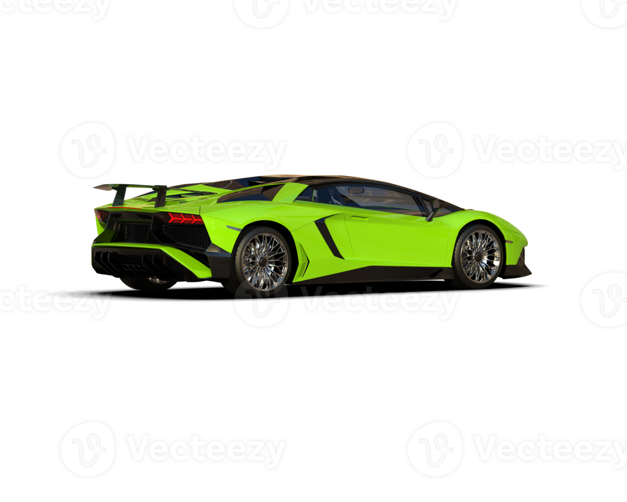 Realistic sport car isolated on background. 3d rendering - illustration png
