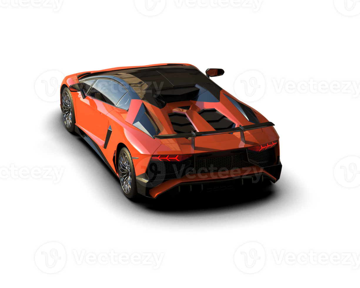 Realistic sport car isolated on background. 3d rendering - illustration png