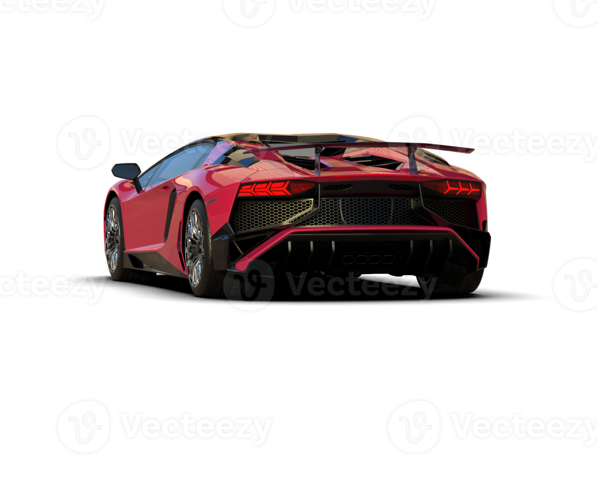 Realistic sport car isolated on background. 3d rendering - illustration png