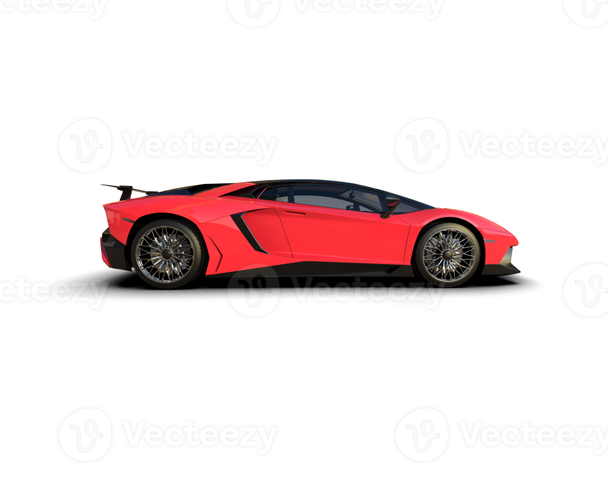 Realistic sport car isolated on background. 3d rendering - illustration png