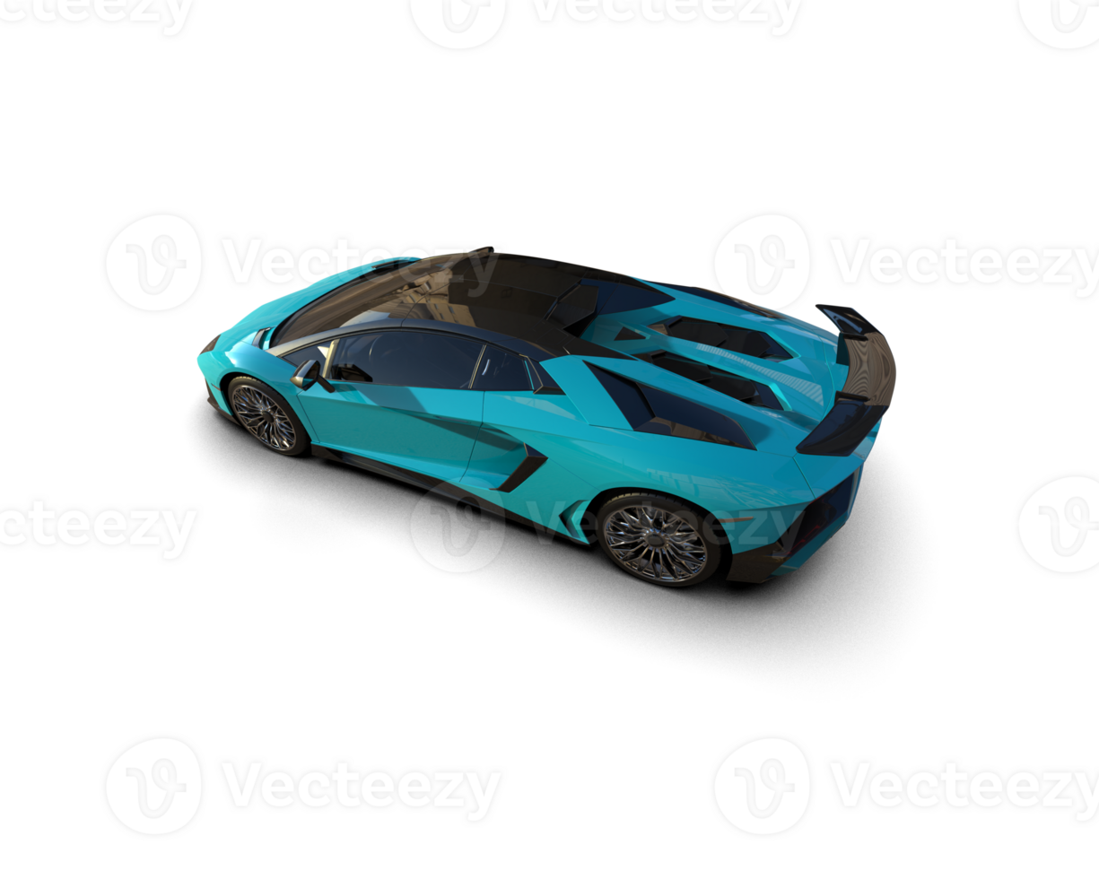Realistic sport car isolated on background. 3d rendering - illustration png