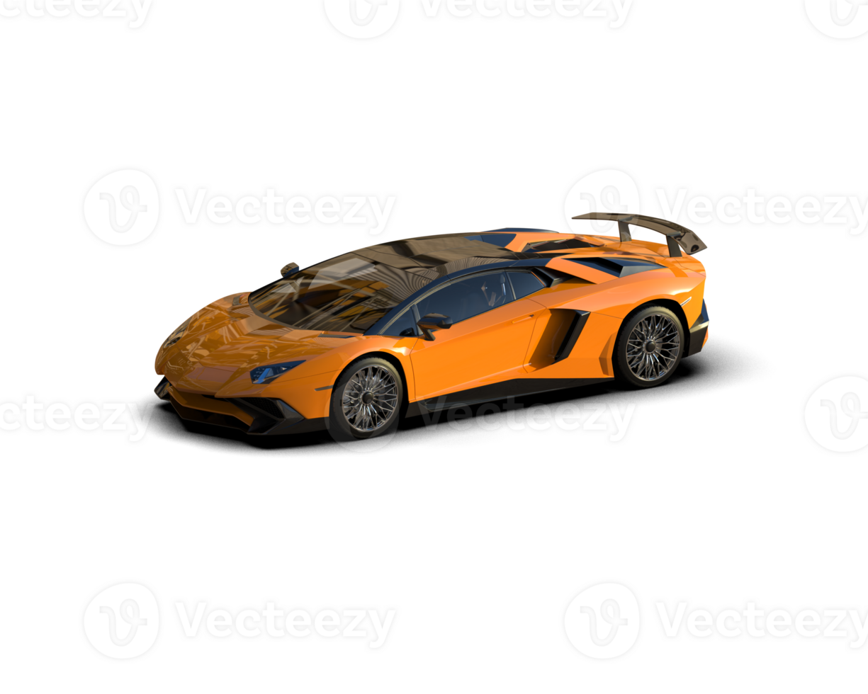 Realistic sport car isolated on background. 3d rendering - illustration png