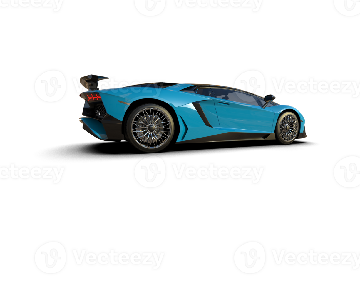 Realistic sport car isolated on background. 3d rendering - illustration png
