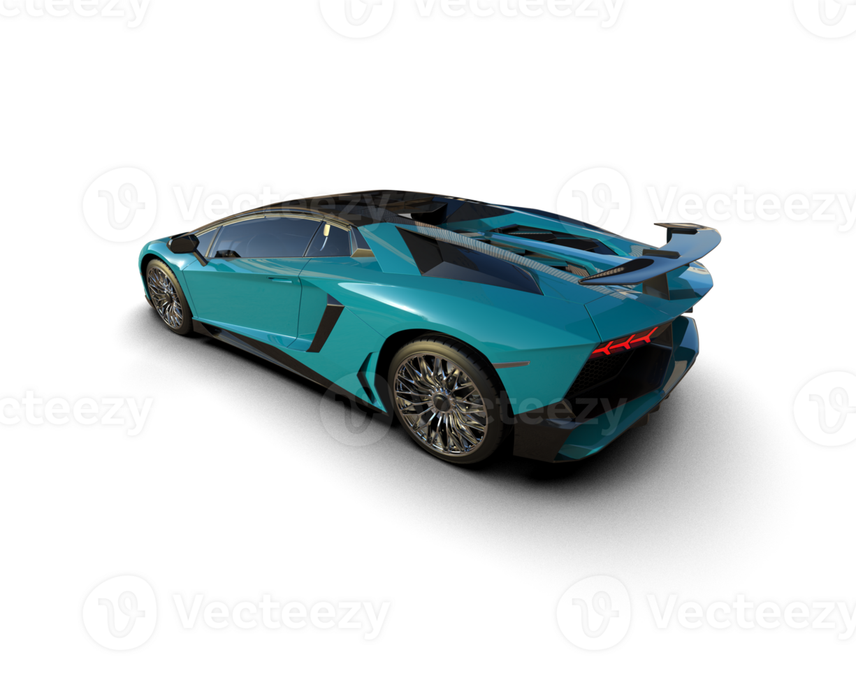 Realistic sport car isolated on background. 3d rendering - illustration png
