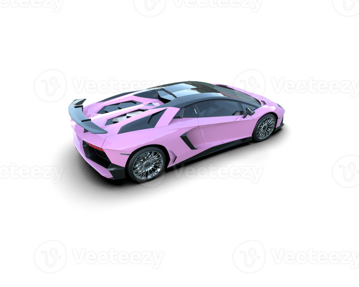 Realistic sport car isolated on background. 3d rendering - illustration png