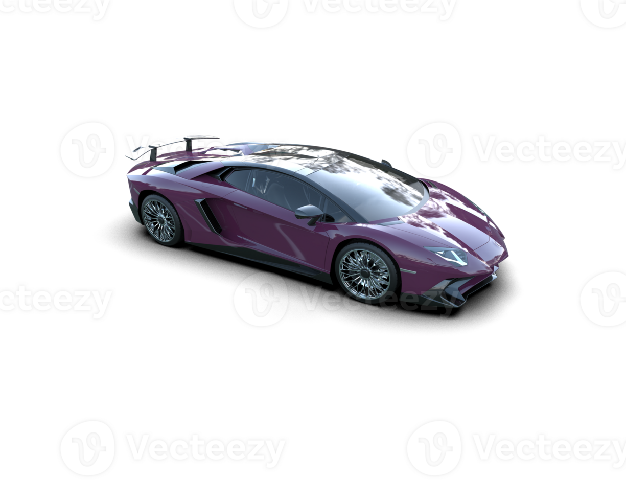 Realistic sport car isolated on background. 3d rendering - illustration png