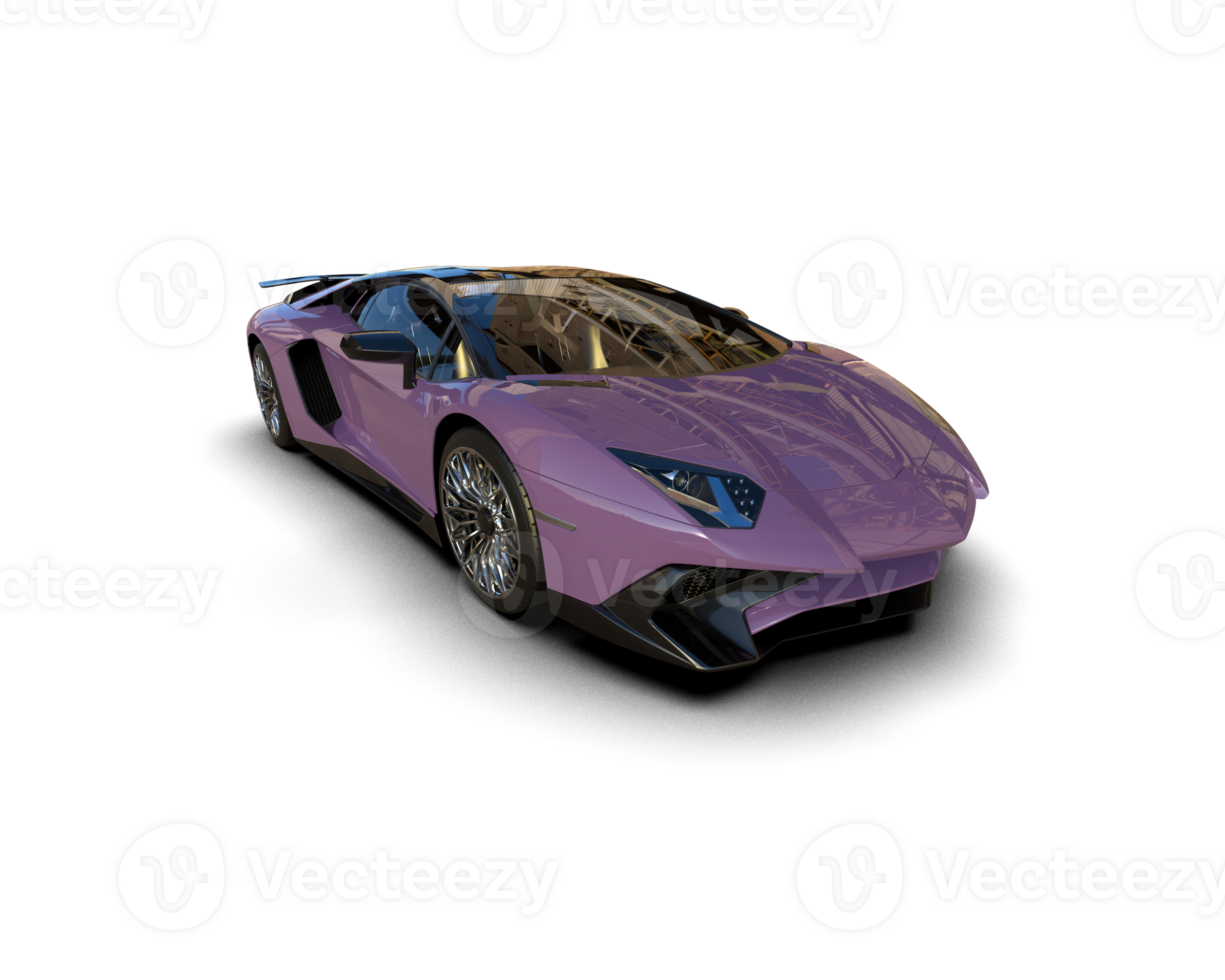 Realistic sport car isolated on background. 3d rendering - illustration png