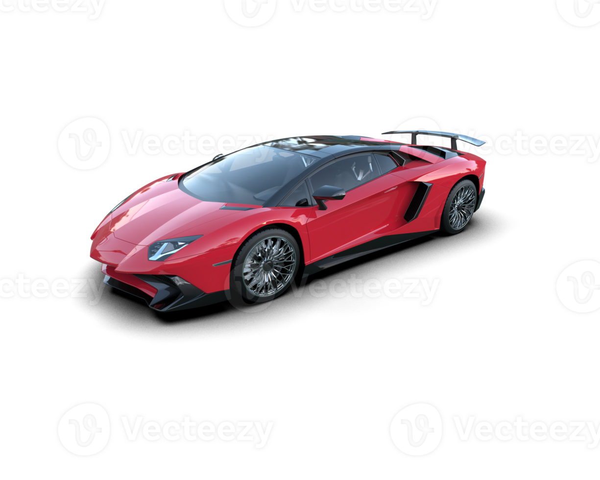 Realistic sport car isolated on background. 3d rendering - illustration png