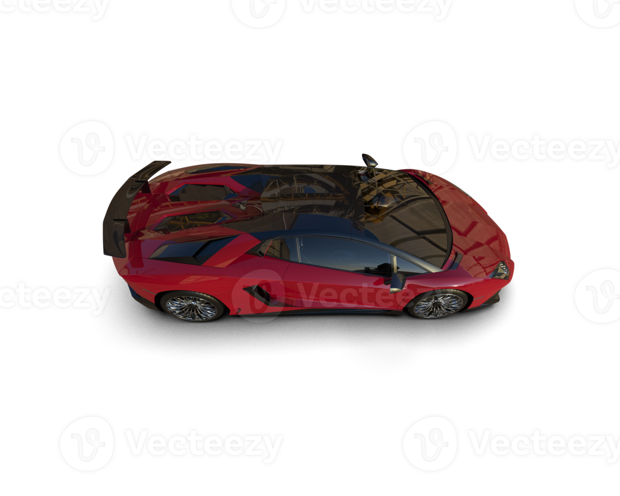 Realistic sport car isolated on background. 3d rendering - illustration png