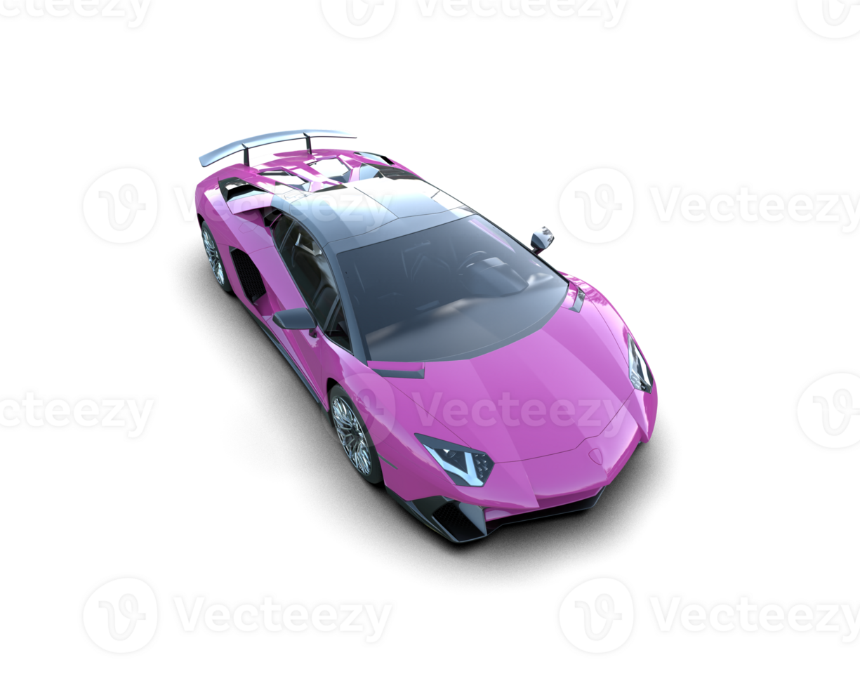 Realistic sport car isolated on background. 3d rendering - illustration png