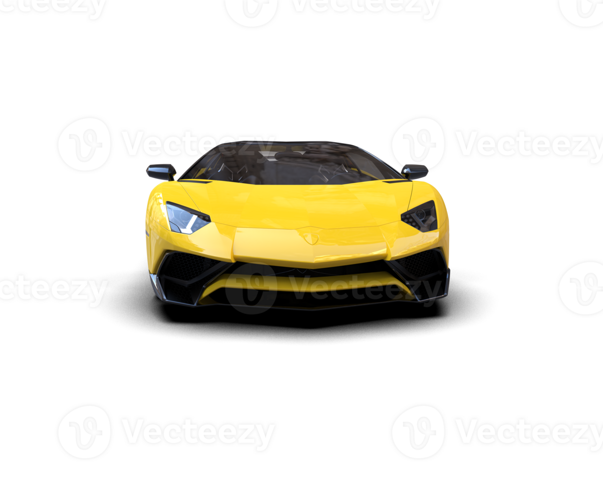 Realistic sport car isolated on background. 3d rendering - illustration png
