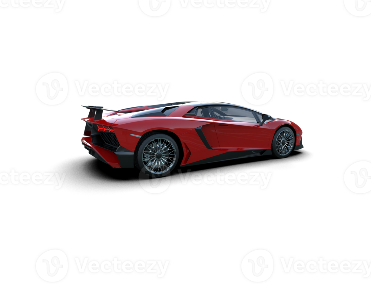 Realistic sport car isolated on background. 3d rendering - illustration png