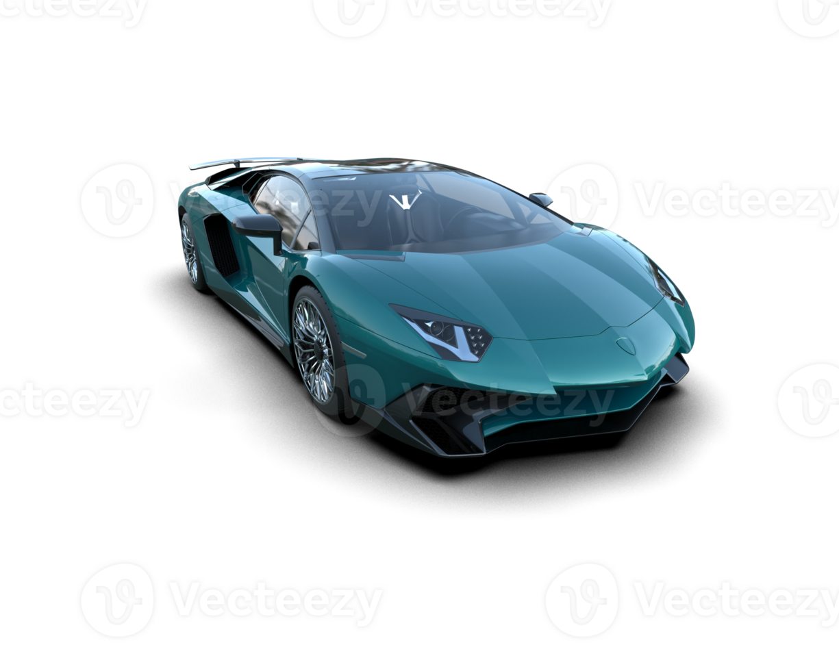 Realistic sport car isolated on background. 3d rendering - illustration png