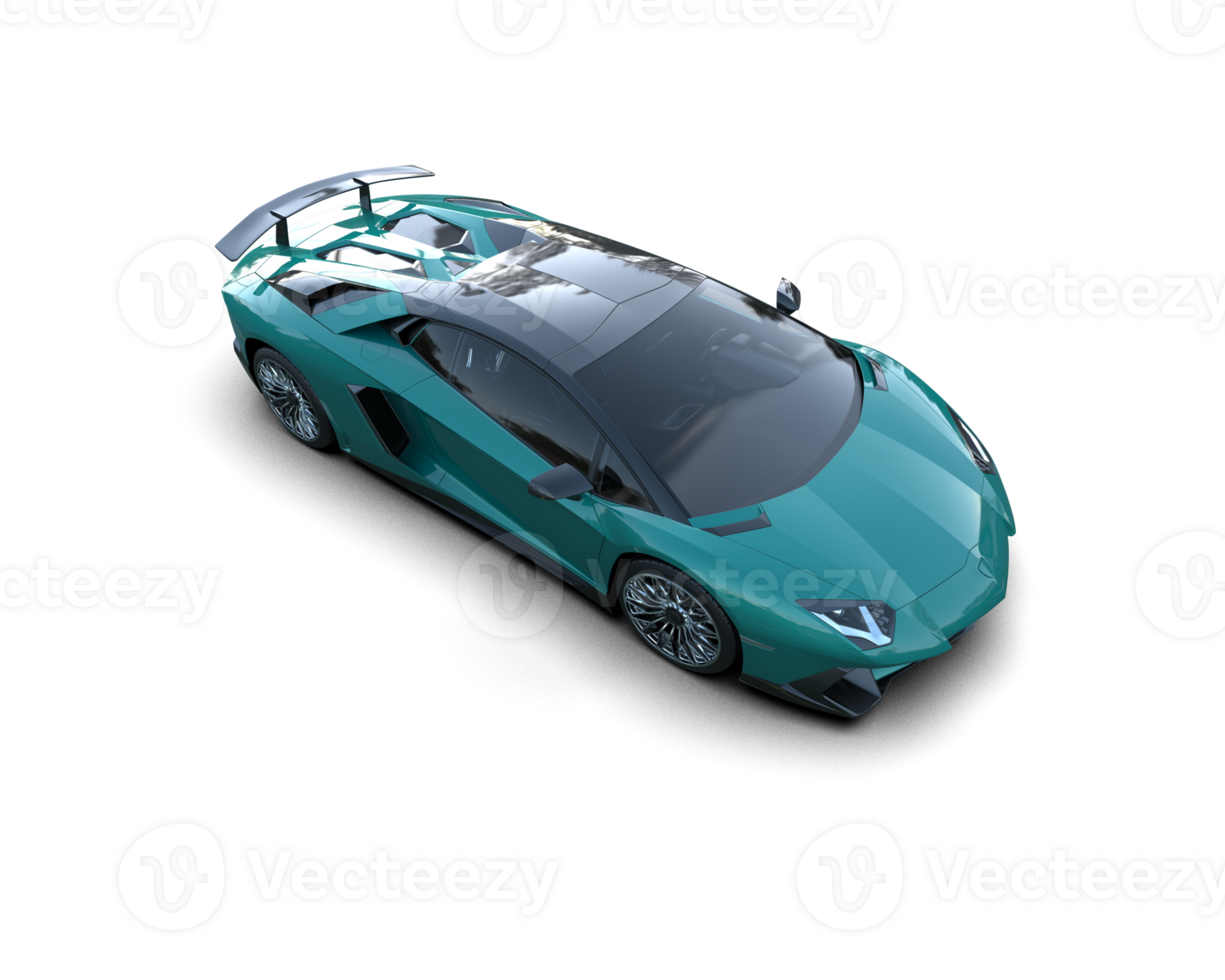 Realistic sport car isolated on background. 3d rendering - illustration png