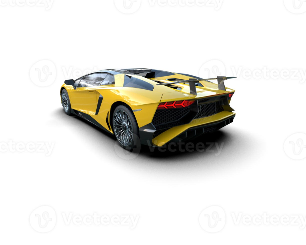 Realistic sport car isolated on background. 3d rendering - illustration png