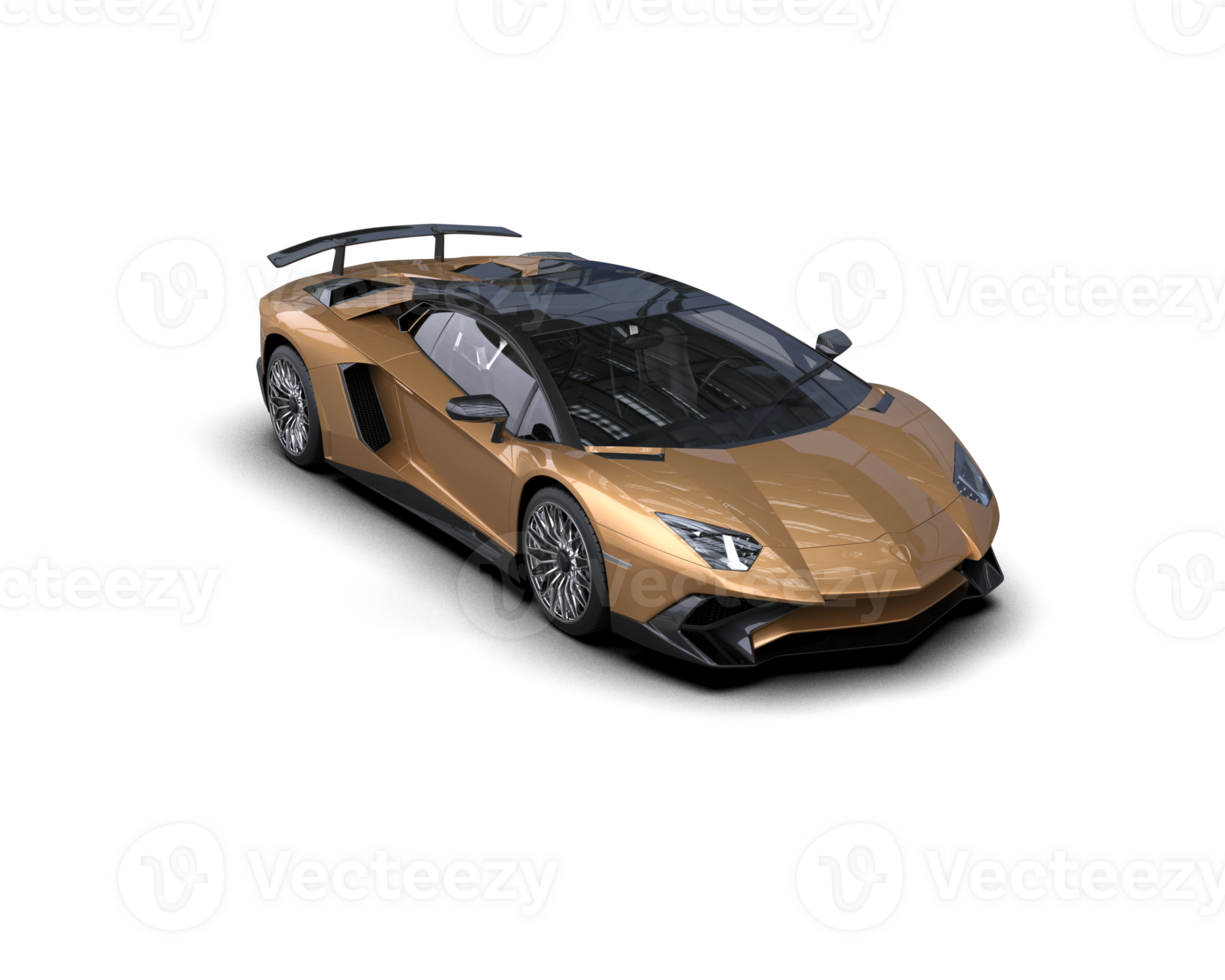 Realistic sport car isolated on background. 3d rendering - illustration png