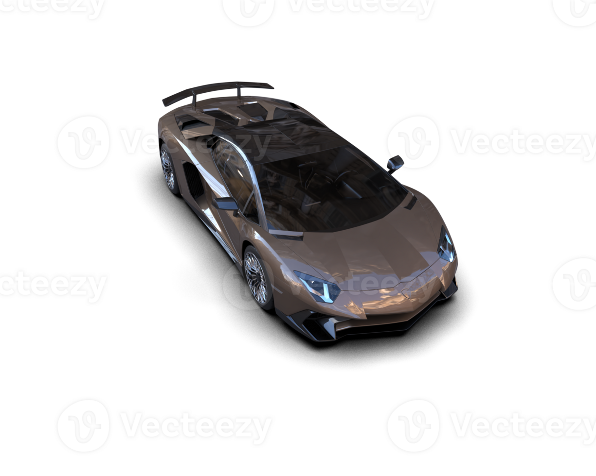 Realistic sport car isolated on background. 3d rendering - illustration png