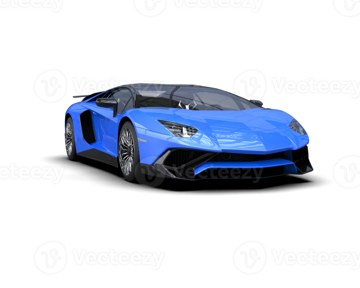 Realistic sport car isolated on background. 3d rendering - illustration png