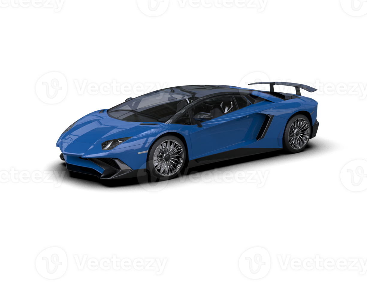 Realistic sport car isolated on background. 3d rendering - illustration png